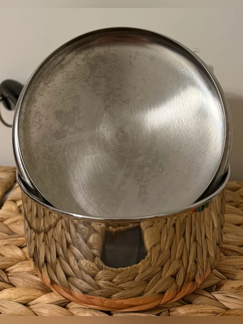 Vintage Revere Ware 1 Qt Copper Bottom Saucepan Clinton ILL 95G With Lid
